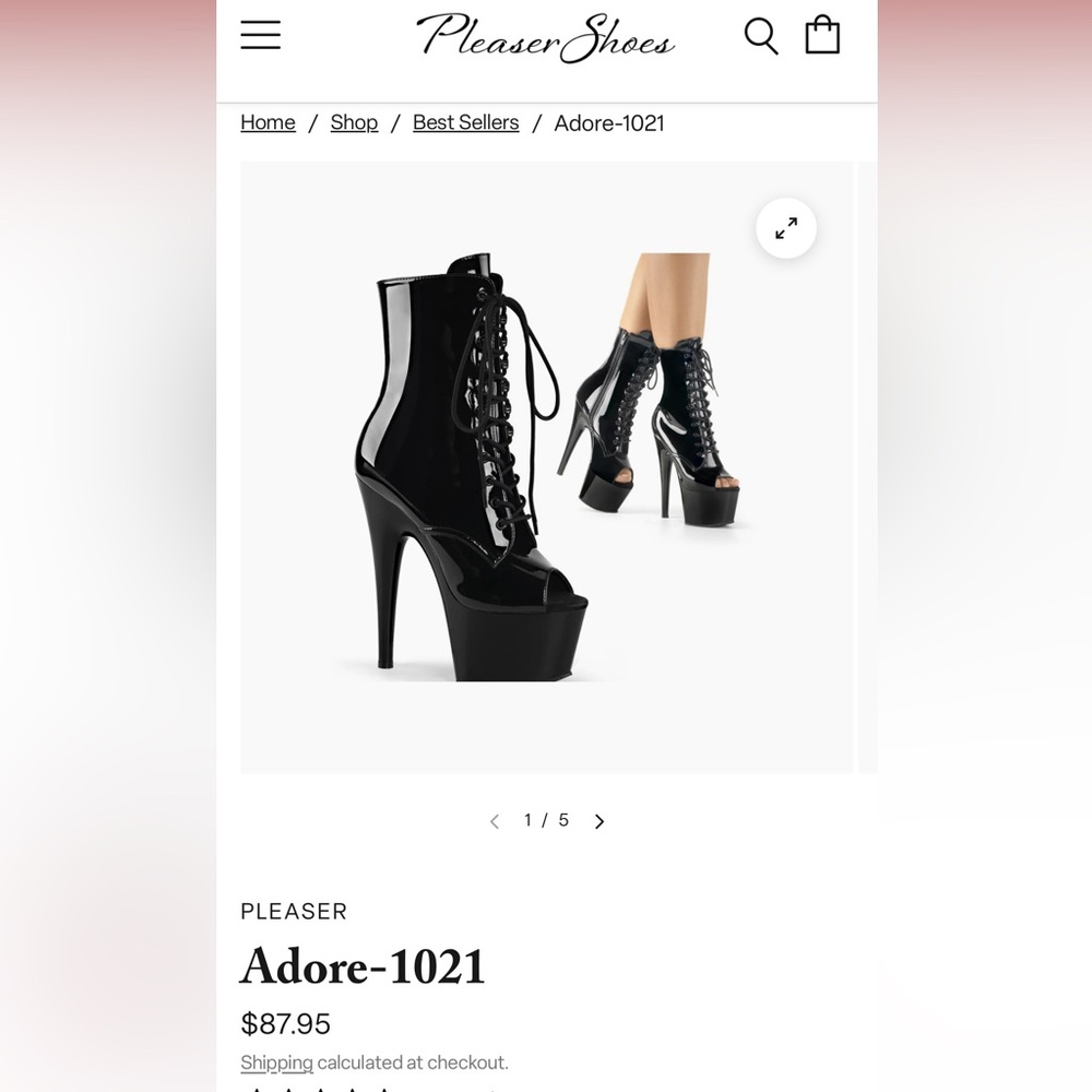 PLEASERS ADORE1021 BLACK PATENT LEATHER 🖤🖤